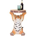 Table d'appoint Animal Tigre Orange - Matière plastique - 35 x 53 x 37 cm