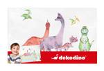 Wandtattoo Aquarell Dino Land und Luft Kunststoff - 80 x 44 x 1 cm