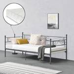 Cadre de Lit Kerava Métal Matelas Gris