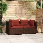 Salon de jardin (lot de 2) 3013629-10 Marron - Rouge - Brun rouge