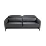 Sitzer-Sofa aus schwarzem Rindsleder