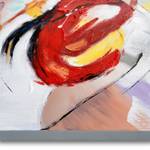 Malerei Abstrakt roter Wirbel Textil - 120 x 80 x 4 cm