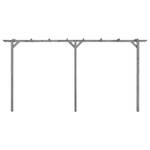 Pergola Gris - Bois massif - Bois/Imitation - 40 x 200 x 400 cm