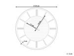 Horloge murale DAROCA Doré - Blanc - Matière plastique - 34 x 34 x 3 cm