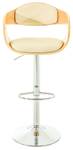 Tabouret de bar Kingston Lot de 2 Imitation hêtre - Blanc crème