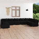 Garten-Lounge-Set (9-teilig) 3013633-7 Schwarz