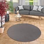 Basic Velours Teppich Carla Rund Anthrazit - 200 x 200 cm