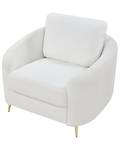 Fauteuil TROSA Doré - Blanc - Fibres naturelles - 100 x 88 x 86 cm