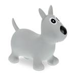 Hüpftier Hund grau Schwarz - Grau - Weiß - Kunststoff - 60 x 50 x 25 cm