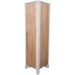 Eckschrank RUSTIK Weiß - Massivholz - 50 x 184 x 50 cm