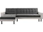 Konvertibles Ecksofa "Theo" - Weiß und G Weiß - 147 x 82 x 258 cm