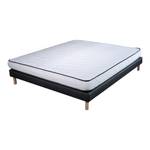 Matelas+sommier Confort 140x190 Noir - 140 x 190 cm