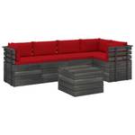 Gartensitzgruppe K5429(6-tlg) Rot - Massivholz - 72 x 65 x 60 cm