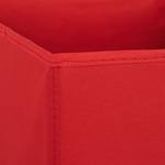 4 x Aufbewahrungsbox Stoff rot Rot - Silber