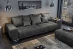 Sofa ELEGANCIA Grau - Textil - 285 x 90 x 104 cm