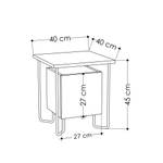 Nachttisch ACRES -  Dunkelbraun Braun - Holzwerkstoff - 40 x 45 x 40 cm