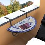Table de balcon Bleu - Métal - 56 x 64 x 76 cm