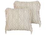 Coussin décoratif KIRIKKALE Beige - Crème - Nombre de pièces dans le lot : 2