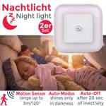 LED Nachtlicht 2er Set BKL1133 Weiß - Kunststoff - 7 x 7 x 7 cm