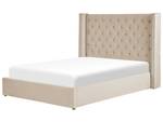 Lit double LUBBON Beige - Argenté - 170 x 144 x 217 cm