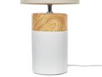 Lampe de table ALZEYA Beige - Marron - Blanc - Céramique - 20 x 43 x 20 cm