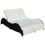 Chaise longue Noir - Matière plastique - Polyrotin - 132 x 45 x 200 cm