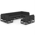 Garten-Lounge-Set 3009755-2 (9-teilig) Anthrazit - Schwarz