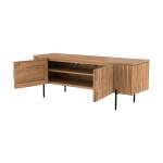 Meuble TV Gordes Marron - Bois massif - 160 x 55 x 160 cm