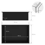 Duschnische aus Edelstahl Schwarz - 32 x 22 cm