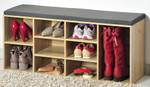 Schuhschrank mit Sitzkissen Beige - Holzwerkstoff - 104 x 48 x 30 cm