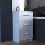 Nachtschrank Hochglanz f眉r Set Wei脽 2er