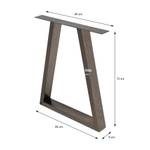 Tischbeine 2er Set Trapez Design 60x72cm Metall - 8 x 72 x 60 cm