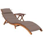 Sonnenliege mit Tisch 3012867-2 Taupe