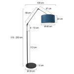 Bogenlampe Prestige Chic Schwarz - Blau