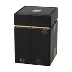 Teedose Ginkgo Schwarz Schwarz - Gold - Metall - 8 x 11 x 8 cm