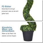 2er Set künstlicher Buchsbaum 120cm Grün - Kunststoff - 31 x 120 x 31 cm