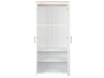 Armoire SELLIN Marron - Blanc - Bois manufacturé - 79 x 180 x 52 cm