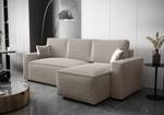 Ecksofa BALLARO L Creme - Ecke davorstehend links