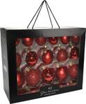 Weihnachtskugeln-Set, 42-teilig Rot - Glas - 5 x 5 x 5 cm