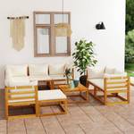 Garten-Lounge-Set (10-teilig) 3009697-23 Weiß - Massivholz - Holzart/Dekor - 68 x 29 x 68 cm