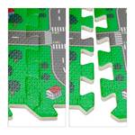 Puzzlematte Straße für Kinder Grau - Grün - Kunststoff - 31 x 1 x 31 cm