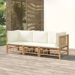 Salon de jardin 3028492-5 (lot de 3) Marron - Blanc crème - Blanc