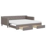 Lit de jour avec Lit gigogne 3030076-5 Taupe - Profondeur : 100 cm