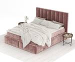 Boxspringbett Moretti Pink - Breite: 160 cm