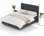 Boxspringbett Laguno Schwarz - Breite: 180 cm