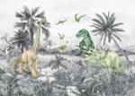 Poster Dinosaurier 601243 Grau - Naturfaser - Textil - 110 x 155 x 155 cm