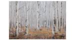 Acrylbild handgemalt Fallende Blätter Braun - Weiß - Massivholz - Textil - 120 x 80 x 4 cm