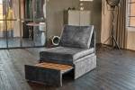 Fauteuil-lit DELLA Velvet Gris