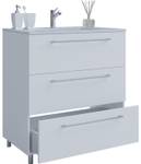 2 pièces lavabo Badinos 3 Blanc - Largeur : 80 cm