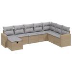 Gartensitzgruppe K6690(8-tlg) Beige - Massivholz - 69 x 62 x 62 cm